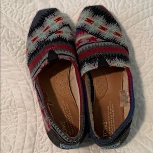TOMS faux sterling lined slip ons
